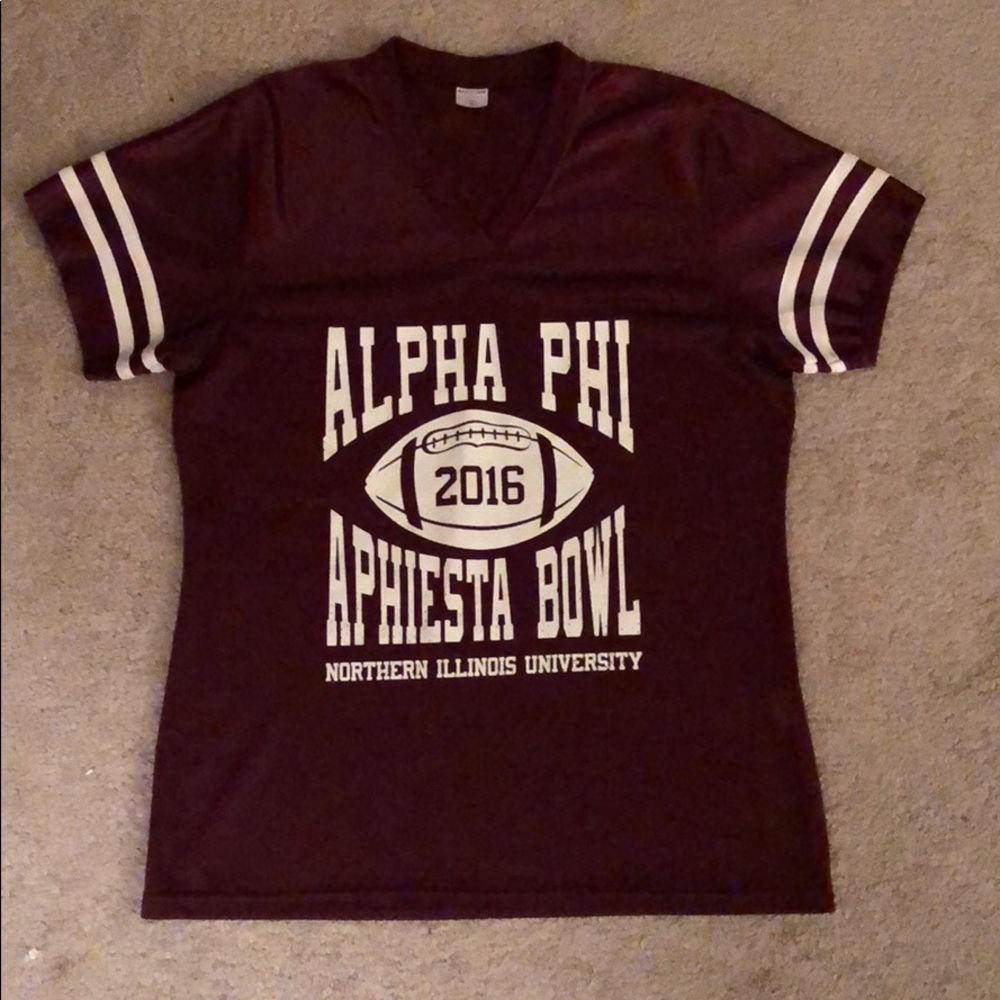 Alpha Phi Maroon Football Jersey